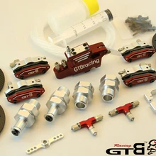 R/C гоночный автомобиль GTB 4 колеса гидравлическая тормозная система набор для Baja 5B SS 5T красный