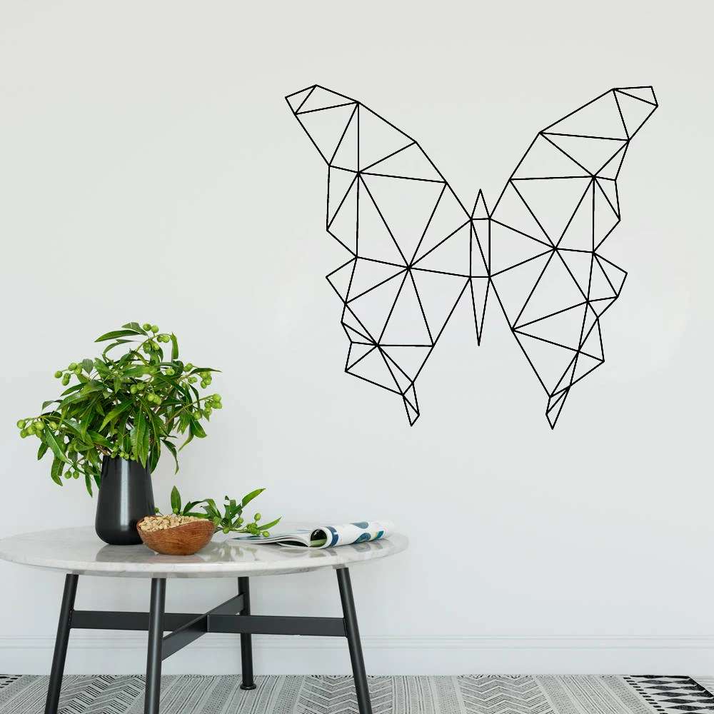 

Новейший дизайн, настенная наклейка в виде бабочки, Геометрическая серия, настенные наклейки, креативный домашний декор, виниловые обои для спальни, виниловые обои AY076