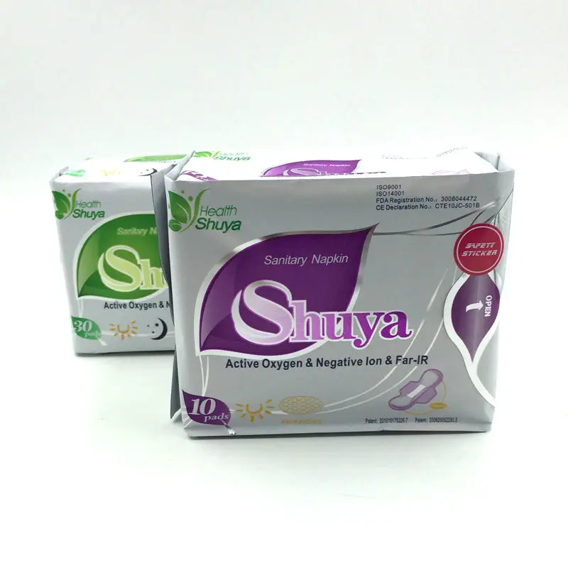 19 упаковок отрицательных ионных гигиенических салфеток прокладки для здоровья женщин отрицательные ионные прокладки Shuya гигиенические салфетки