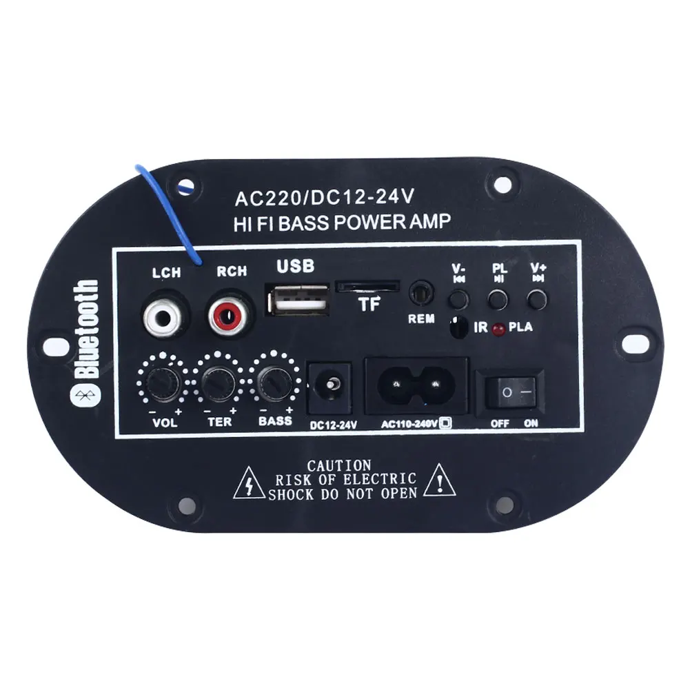 Автомобильный Bluetooth Hi-Fi усилитель доска для 8 дюймов со стереозвуком и мощным басом Динамик Поддержка TF карты USB Plug Беспроводной Bluetooth 5,0 12 V-24 V