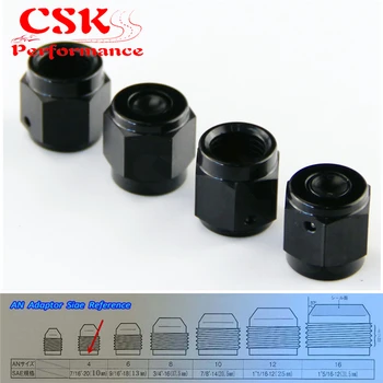 

4Pcs 4-AN AN4 Anodized Aluminum Adapter Female Flare Cap /Plug/ Nut Fitting BK