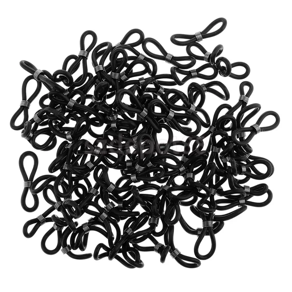 100pcs Ear Hook Eyeglasses Spectacles Chain Glasses Retainer Ends Rope Sunglasses Cord Holder Strap Retainer End Loop Connector