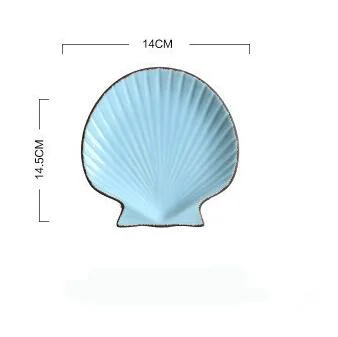 Креативная столовая посуда серии "Прекрасный океан", тарелка соусник для завтрака, Кит, раковина, морская звезда, гребешок, столовая посуда 0416 - Цвет: scallop plate