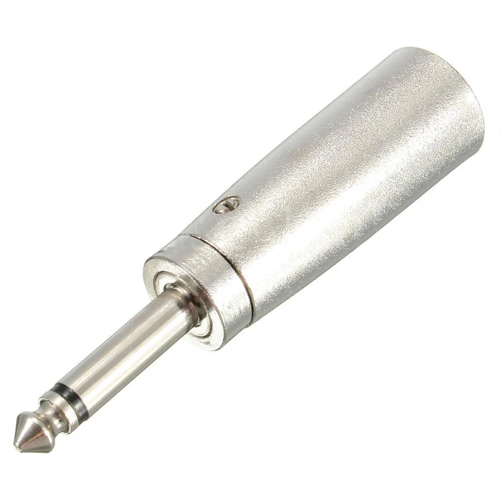 3 Pin XLR Male To 1/4" 6.35mm Mono Male Plug Audio Cable DJ Mic Adapter