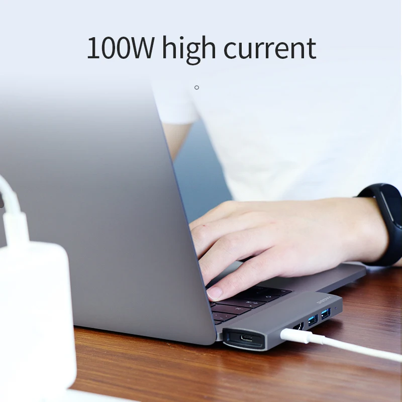  Hagibis USB C HUB USB C to HDMI RJ45 Thunderbolt 3 Adapter Type-c USB 3.0 HUB SD/TF Card Reader PD 