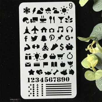 

1Pcs A6 Paint Draw Weather 9 DIY Craft Layering Stencils Wall Paint Scrapbook Stamp Embossing Album Decorative Card Template