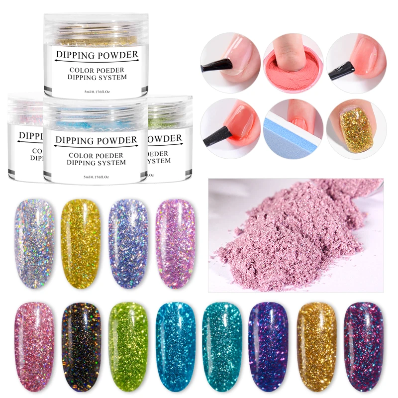 Buy RBAN NAIL 5ML Holographic Nail Dipping Gradient