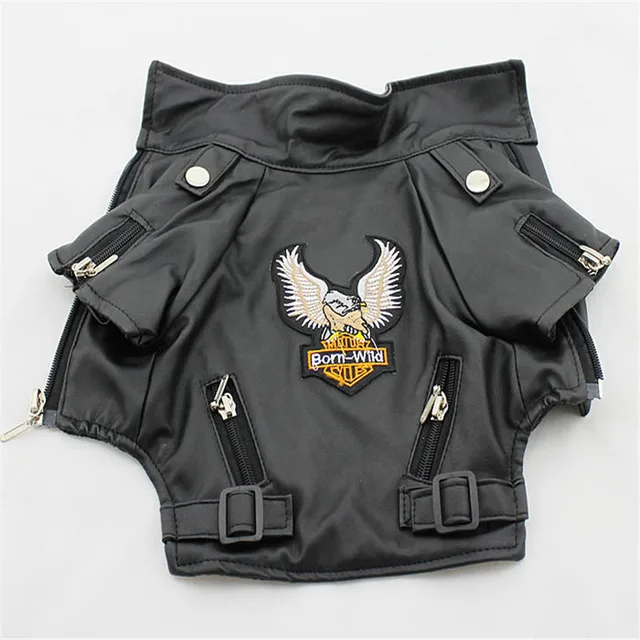 Suave Chaqueta Dog Glorious De Eagle Pu Pattern Cuero Coat Uanc1wqWC