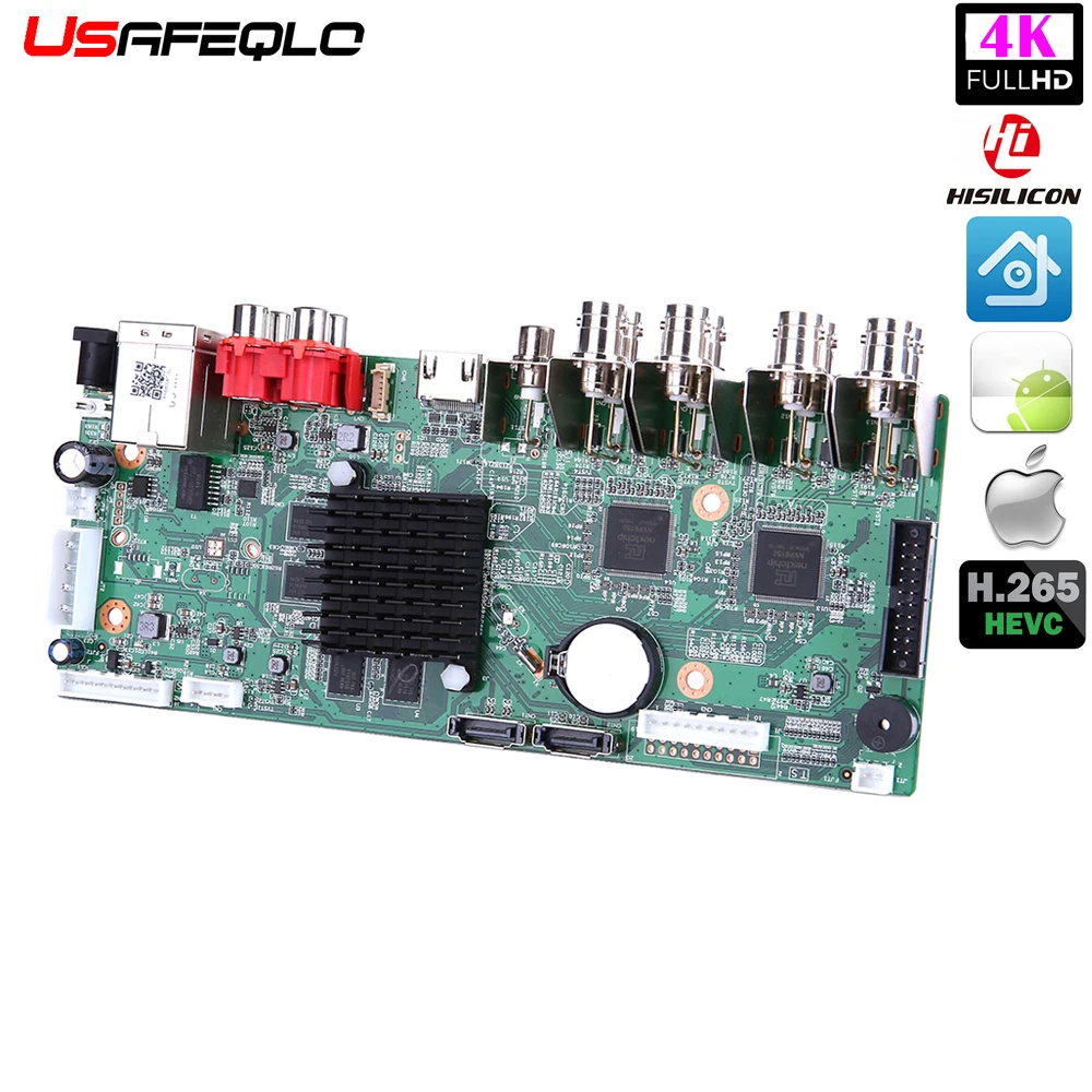 Камера видеонаблюдения Usafeqlo 8 каналов AHD DVR 4K 4K/5 МП гибридный видеорегистратор Onvif