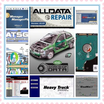 

2020 Auto Repair ALLDATA V10.53 Software+mit//chell OD5+vivid workshop+elsawin+atsg 50 in 1tb usb hdd hard disk all data