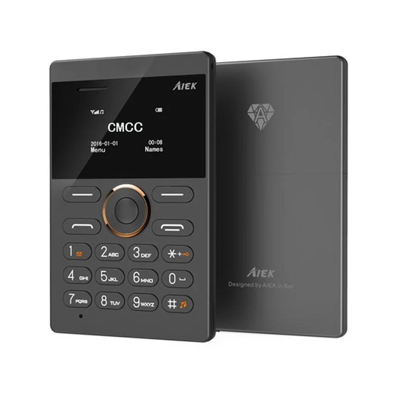 2016 New Ultra Slim Card Phone AIEK E1 Cell Phone Mobile Phone GSM Bluetooth English Russian