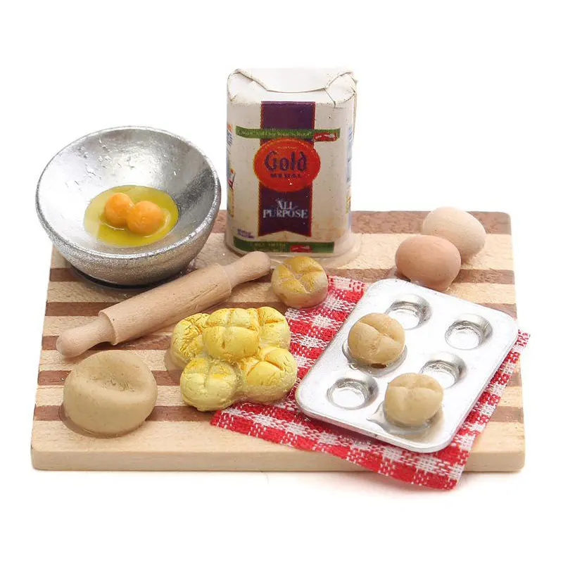 

Mini Rich Face Point Making Table Cutting Board Flour Miniature Dollhouse 1:12 Doll House Kitchen Dollhouse Kitchen Kids