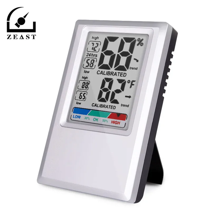 

Digital LCD Display Thermometer Hygrometer Weather Station Indoor Outdoor Thermometers Alarm Clock Table Thermograph