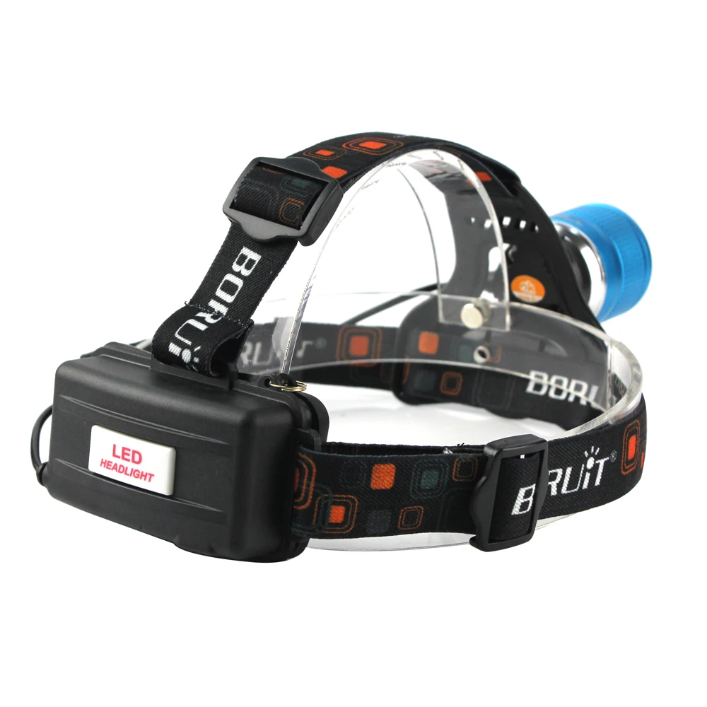 BORUiT RJ-2800 LED Powerful Headlamp 1000LM 3-Mode Zoom Headlight Recharheable 18650 Waterproof Head Torch for Camping images - 6