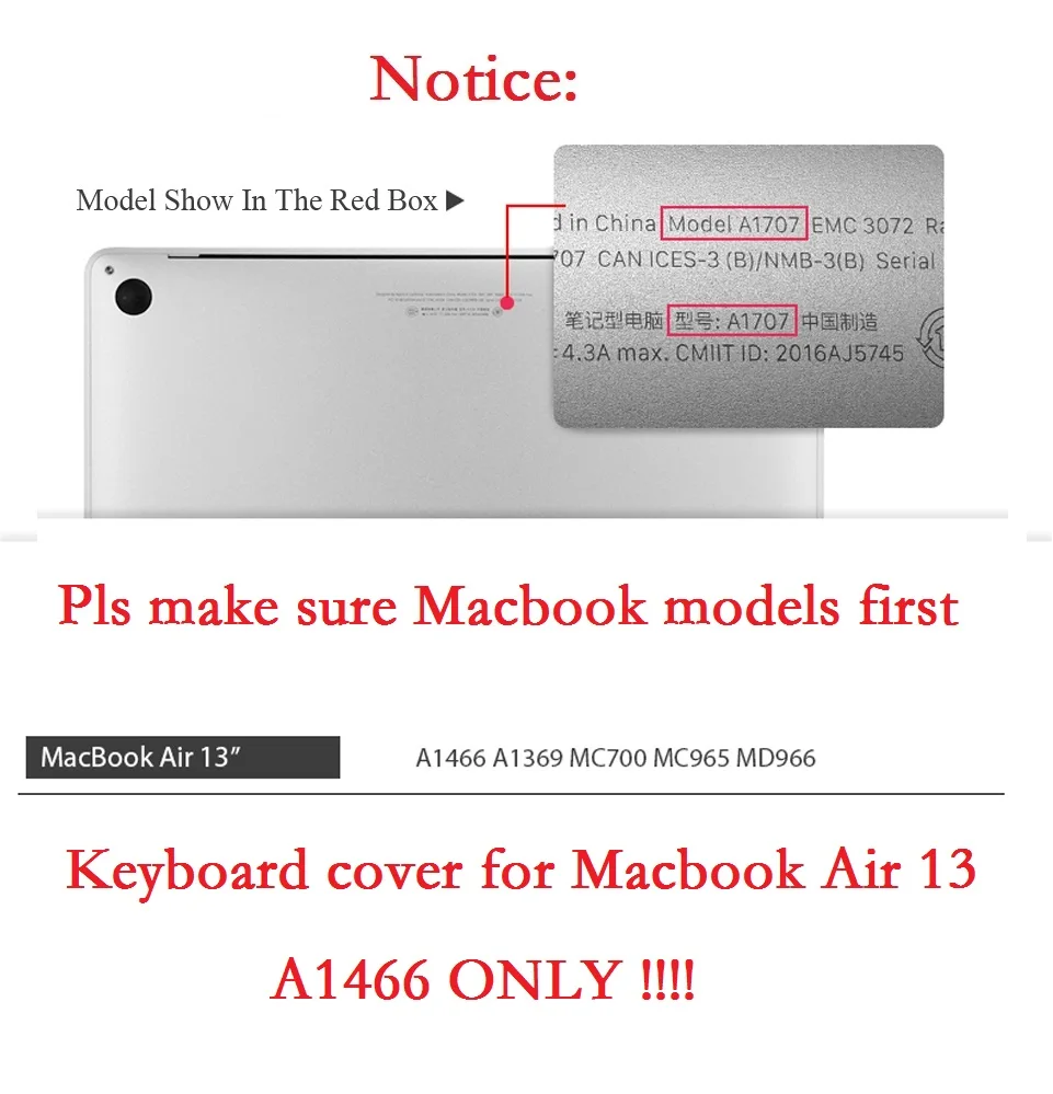 EU  US Silicon Keyboard Cover for Macbook Air 13 Russian Language Keyboard Cover Protector for Macbook Air 13 Keyboard Cover  (4)