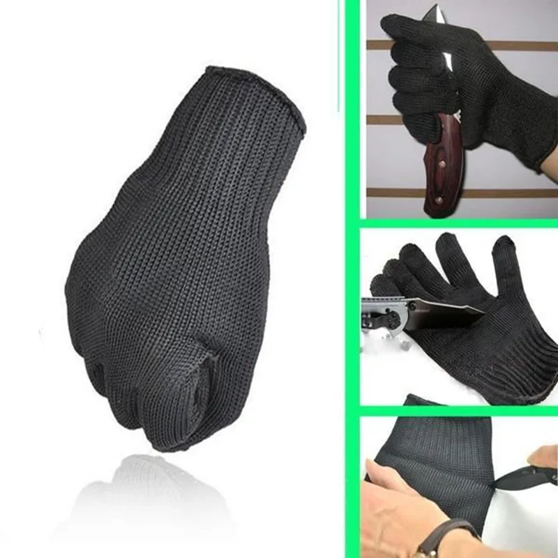 1 Pair Cut Metal Mesh Butcher Anti-cutting Breathable Work Gloves Safe Protector 