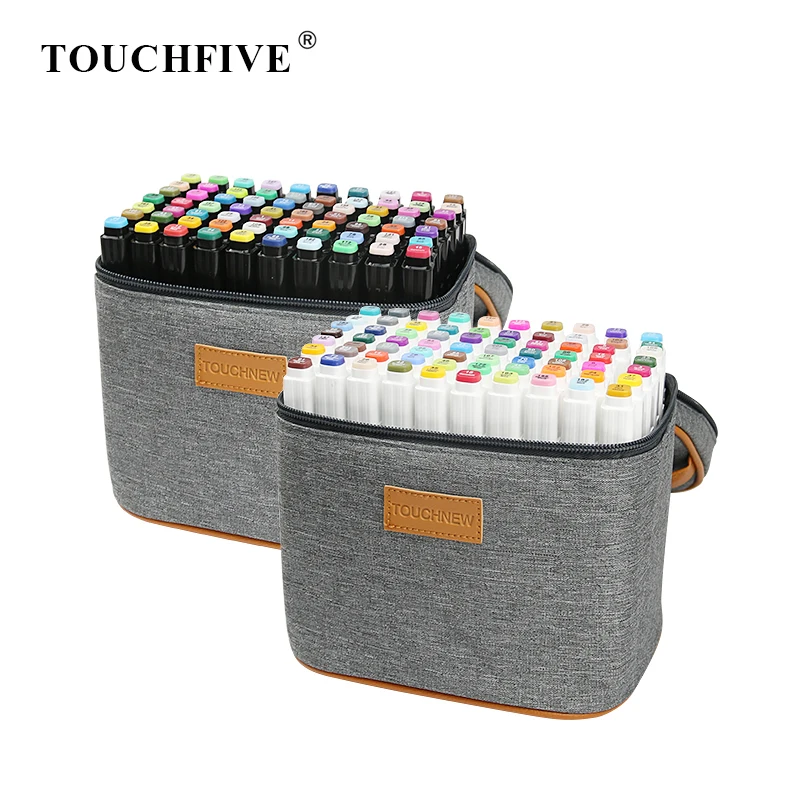 

TOUCHFIVE 80 Color Gray Package Markers Pen Set Sketch Alcohol Based Markers Dual Head For Drawing Art Supplies