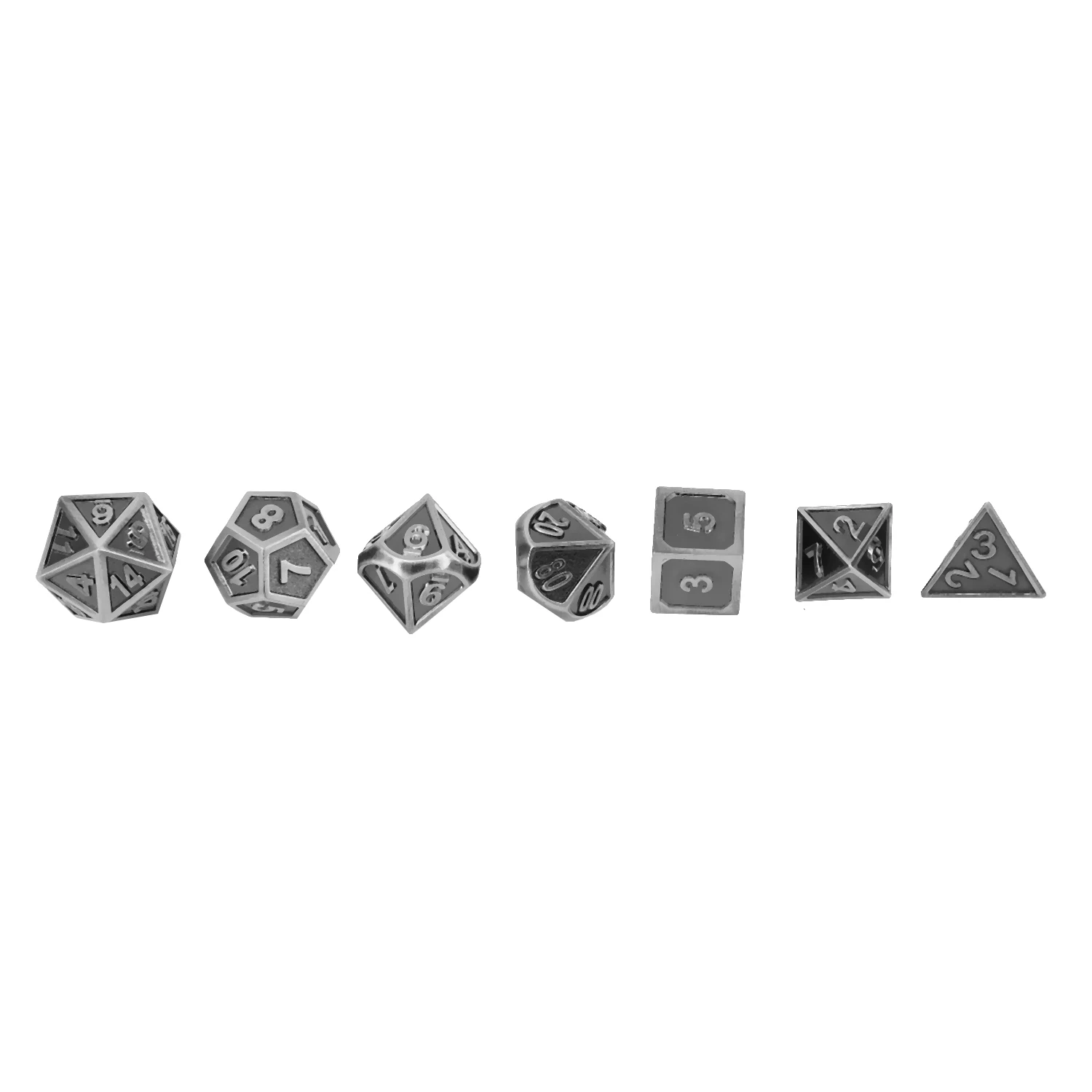 7 шт. металлические многогранные кубики DND RPG MTG ролевые инструменты для игры настольные игрушки новые