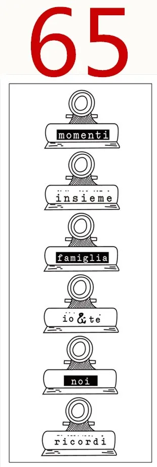 

Italian Word clear stamps
