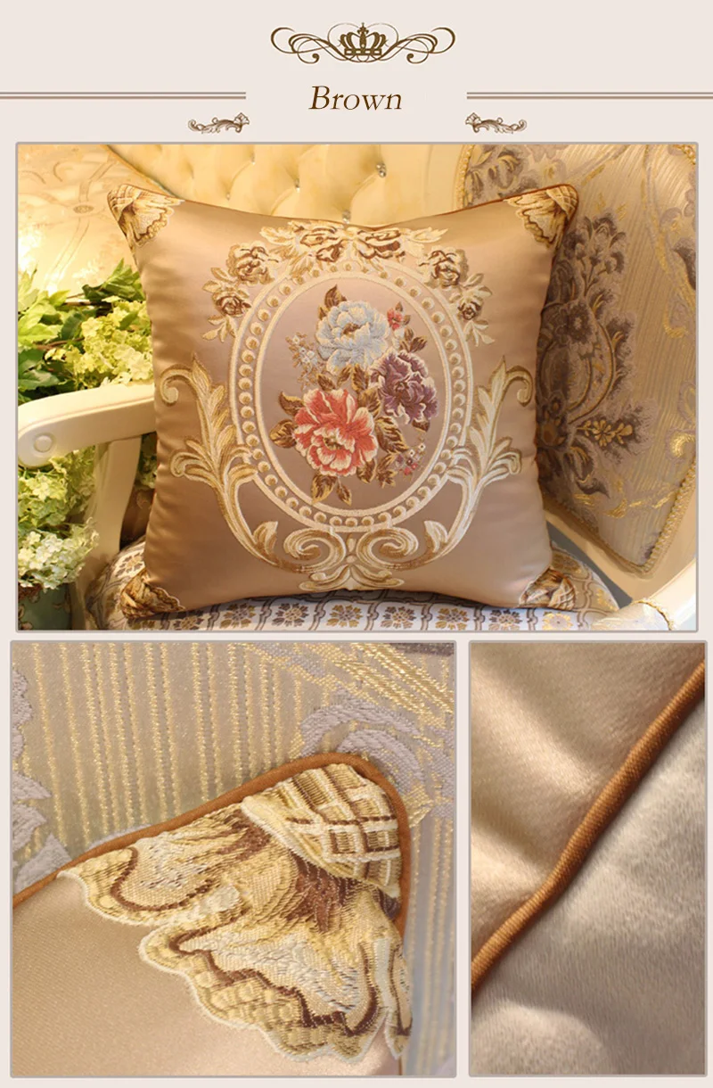 Sookie Европейский стиль наволочка Роскошная Подушка Чехол с цветочной вышивкой пледы Чехлы для диванных подушек наволочка для домашнего декора
