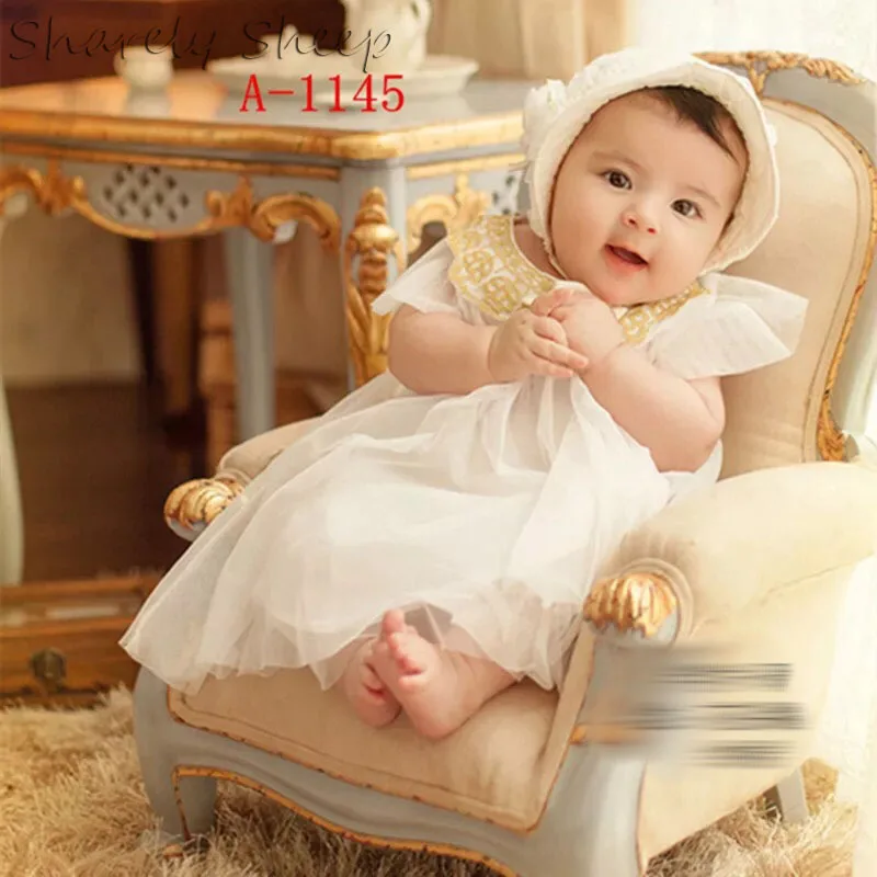 Robe De Princesse En Dentelle Blanche Pour Bebe Fille Tenue De Seance Photo Accessoires Cadeau D Anniversaire Aliexpress