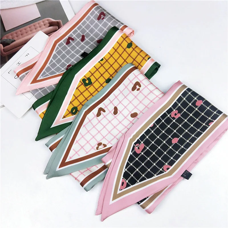 

yishine 2019 New Women Soft Scarf Dots Hearts Pattern Prints Long Wraps Scarves Shawl for Girl Handkerchief Bag Hat Bag Decors
