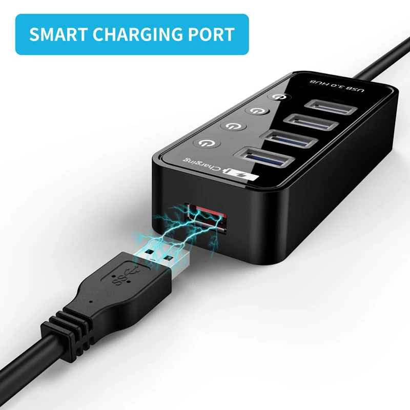 USB 3 0 Hub 4 7 USB Port 3 0 Data Ports 1 USB Smart Charging 3