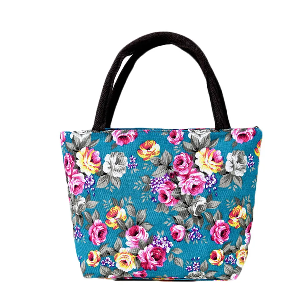 Простые Модные женские сумки-мессенджеры, холщовые сумки с цветочным принтом на молнии для девочек, дамская сумка на плечо, большая емкость, женская сумка AB@ W