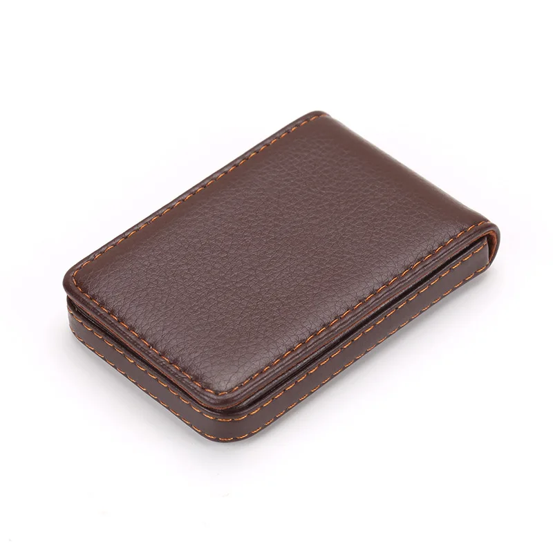 Business Card Holder Credit Card Case Pu Leather Slim Front Pocket MINI Organizer Wallet Best ...