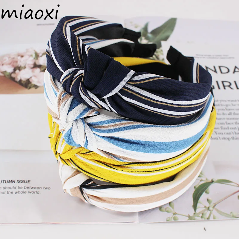 

New Arrival Fashion Women Striped Hairbands Summer Brand Girl Hair Hoop Hair Accessories For Women's Headwear