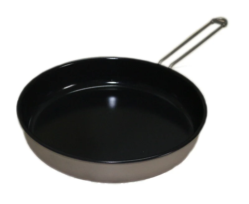 New Folding Titanium Pan Non stick fry Pan Camping Cookware Only 128g Ti8150