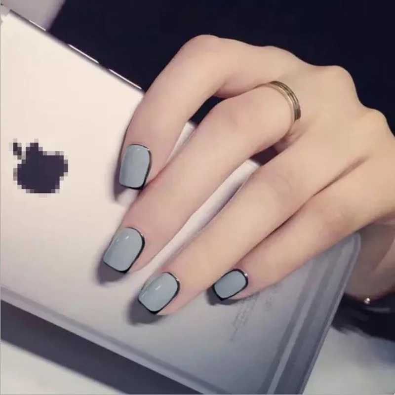 

Squoval fake Nails Cute Durable Waterproof Short size Diy Nail Art 26 Styles Accessory 24 PCS Tips press on nails with glue