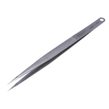 Нескользящие длинные прецизионные нержавеющая сталь Tweezers Пинцет для электронный мобильный телефон Инструменты для ремонта