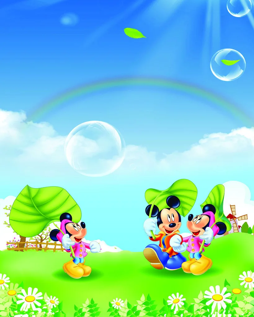 

SHENGYONGBAO 5x7ft Vinyl Backdrops for Photography Mickey Mouse Photo Studio Background NML-1042