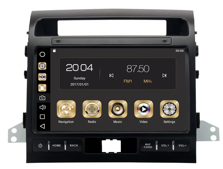 Excellent 32g 4GRam 8" Android 9.0 Car Audio for Toyota Land Cruiser LC200 2008-2012 Stereo Video GPS Navi Multimedia IPS Monitor Radio 1