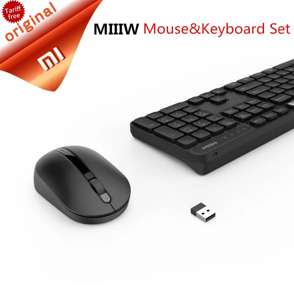 Беспроводная Офисная Клавиатура Xiaomi MIIIW набор мыши система WindowsMac одна кнопка