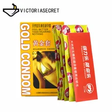 10 Pcs Men Golden Condoms Penis Sleeve Smooth Lubricated Durable Penis Ring Sex Toys Add Hot Lubricants Adult Game Sex Toys Dick