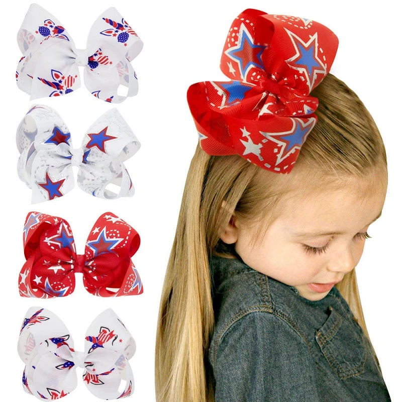 Red White And Blue Hair Bow Patriotic Bow 4th Of July Hairbow American Hair Bows Independence Day Hair Clips Bb025d Girl S Hair Accessories Aliexpress