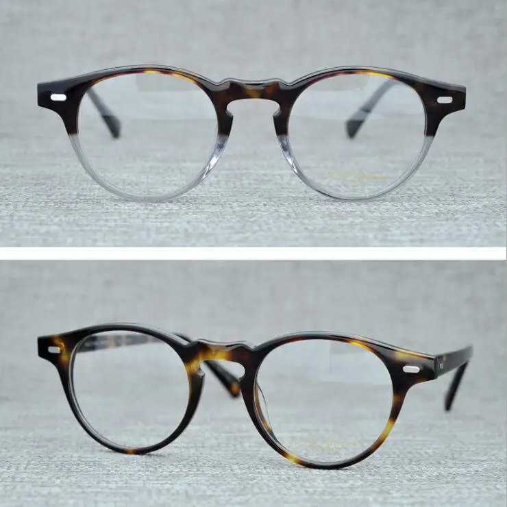 

LKK Quality Acetate Frame Style Eyewear Frame Vintage Round Brand Design Eyeglasses Oculos De Grau