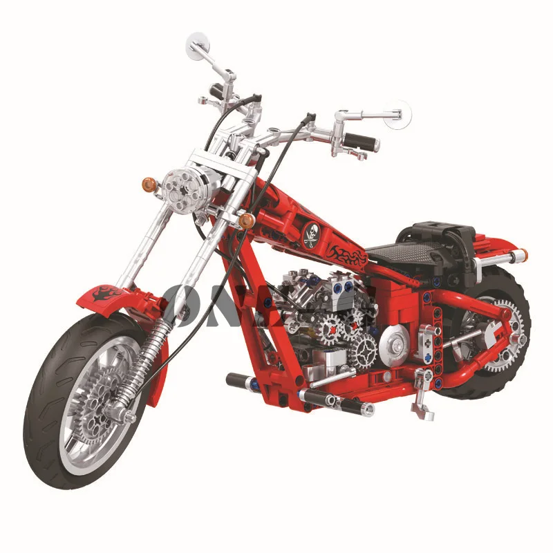 Совместимость с legoinglys Technic строительные блоки 7046 568 шт кирпичи Harley мотоцикл