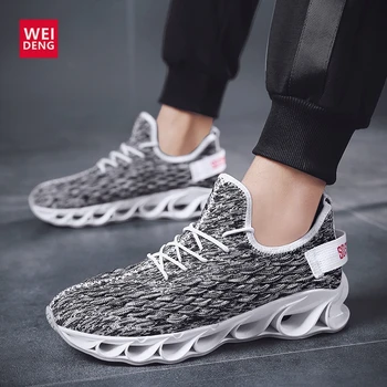 

WeiDeng Blade Hombre For Men Running Flats WAVE Fly Mesh PROPHECY Lace up Casual Breathable 4D Shock Absorption Camping Shoes