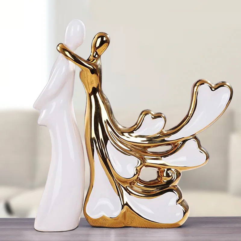 high grade silver couple ceramic furnishing articles simple modern home decor ceramic craft wedding gift - Home Decor Articles high grade silver couple ceramic furnishing articles simple modern home decor ceramic craft wedding gift - Home Decor Articles