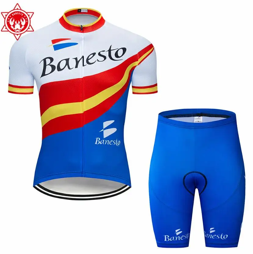 Летние велосипедный костюм, трико Ropa Ciclismo MTB велосипеда костюмы Спортивная костюм Велоспорт Banesto Джерси комплект - Цвет: 3