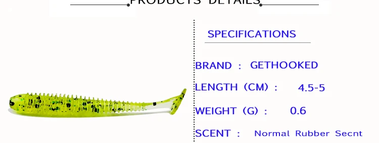 Soft Bait Fishing Lure 5cm 0.6g 9pcs Artificial Shad Paddle Tail Carp Fly Fishing Silicon Rubber Fish Fishing Lure  (3)