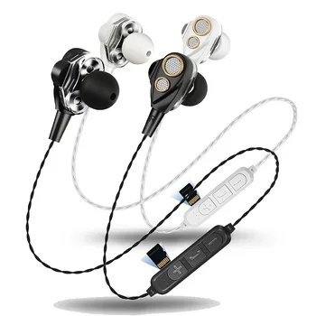 

Dual Driver in-Ear Earphones Wireless Headphones Bluetooth 4.1 Sports Bass Headset Support TF Card