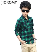 Рубашки в клетку для мальчиков; весенние топы; осенняя одежда для детей; Верхняя одежда для подростков; детская блузка; рубашка для младенцев; От 5 до 15 лет одежда с длинными рукавами
