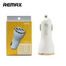 Universal Portable Remax 5V 3.4A Quick Charging Triple 3 USB Ports Metal Moble Phone Car Charger For iPhone 7 6plus 5 SE Samsung