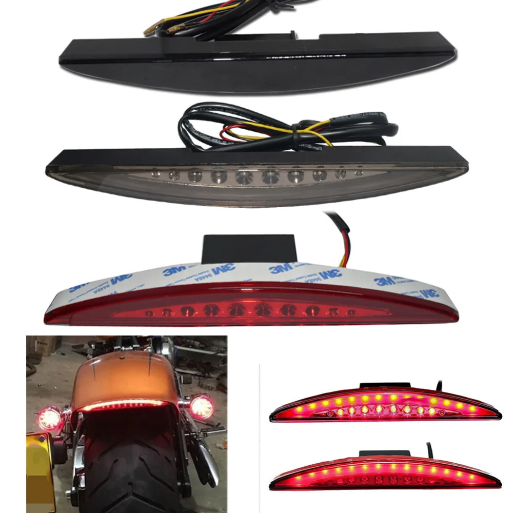 

Motorcycle Bike Parts Smoke Rear Fender Tip LED Brake Tail Light Lamp For Harley Breakout FXSB 2013 2014 2015 2016 2017