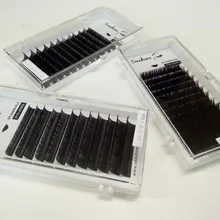 10 trsys Пакет смешанный объем наращивание ресниц C/D/L curl Индивидуальные ресницы расширение разной длины ручной работы