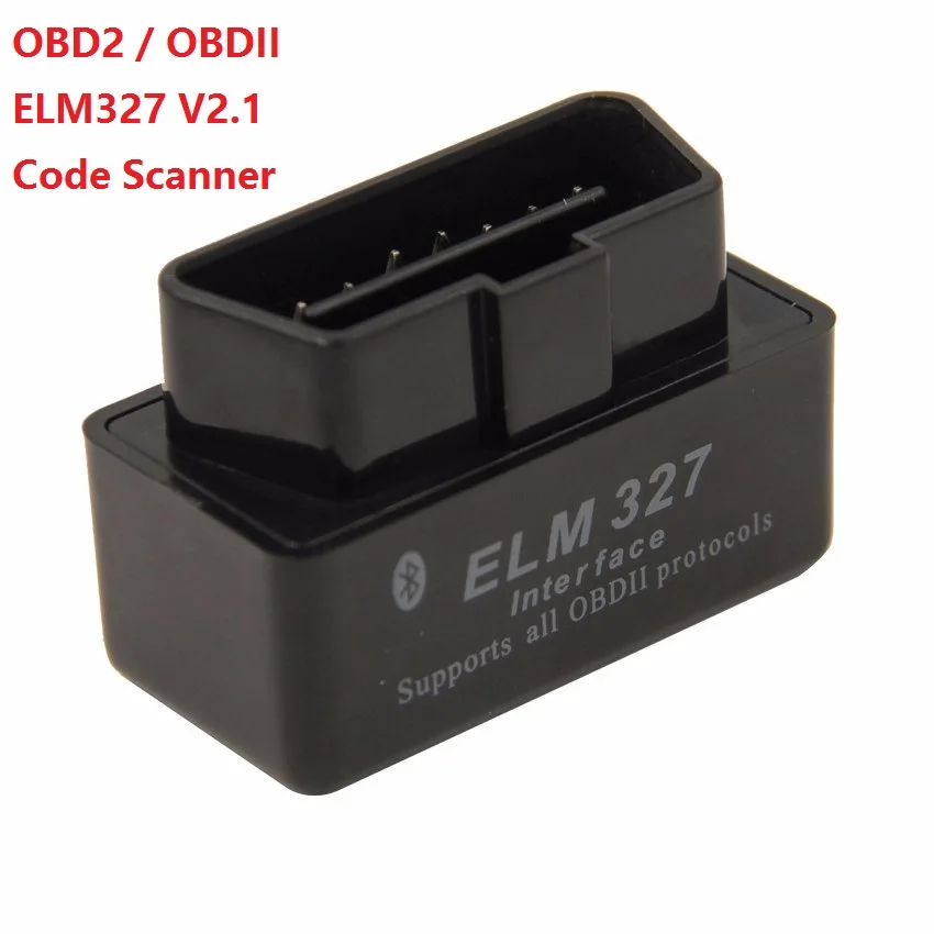 [10 шт.] мини elm327 Bluetooth OBD2 V 2,1 Elm 327 V2.1 OBD 2 автомобиля диагностический инструмент сканер Elm-327 OBDII адаптер авто инструмент - Цвет: Серый
